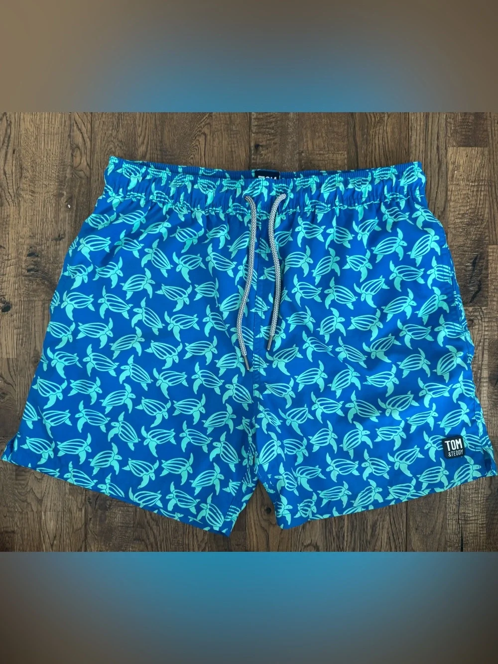 Tom &‎ Teddy Men's Swim Trunks Turtles Whales 2 Pair Size M C